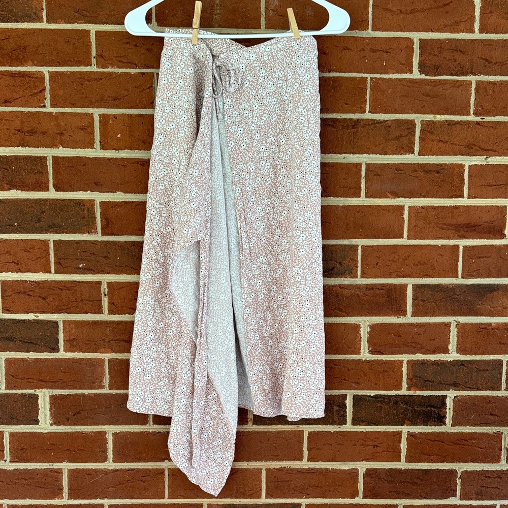 Floral Pink Wrap Skirt